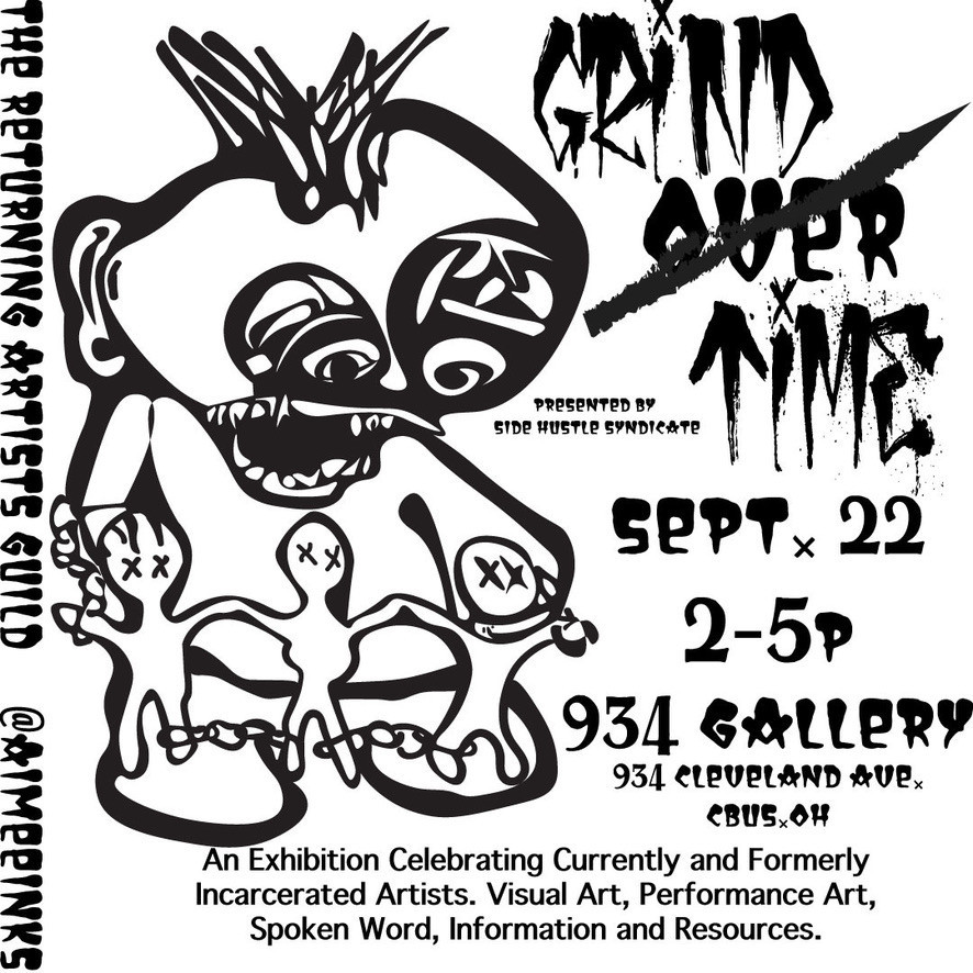 Grind/Time in Columbus, Ohio, the Returning Artists Guild&rsquo;s first gallery exhibition at 934 Gallery