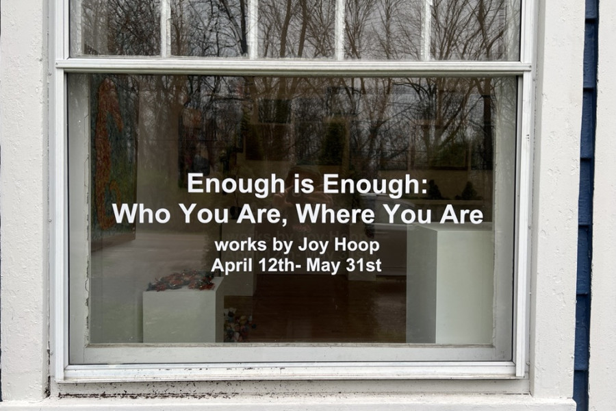 Joy Hoop's exhibition at The Blue House, Dayton, Ohio.