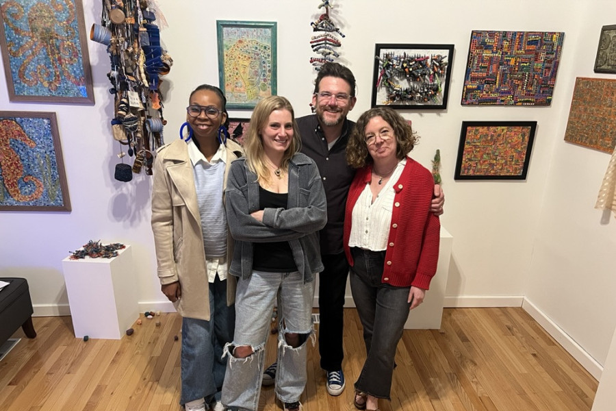RAG artists at Joy Hoop's exhibition at The Blue House, Dayton, Ohio.