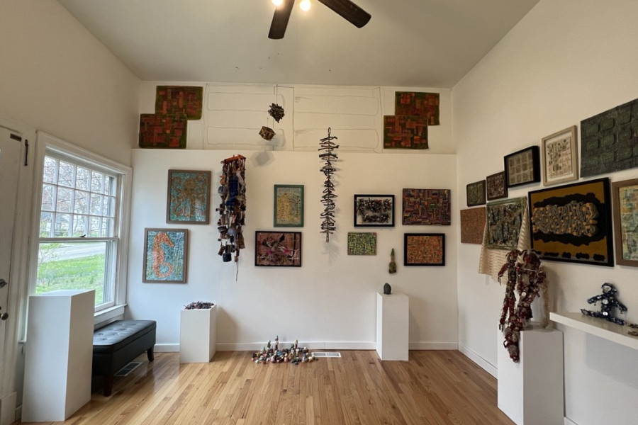Joy Hoop's exhibition at The Blue House, Dayton, Ohio.