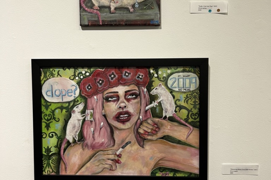 Zeph's solo exhibition at the Vanderelli Room