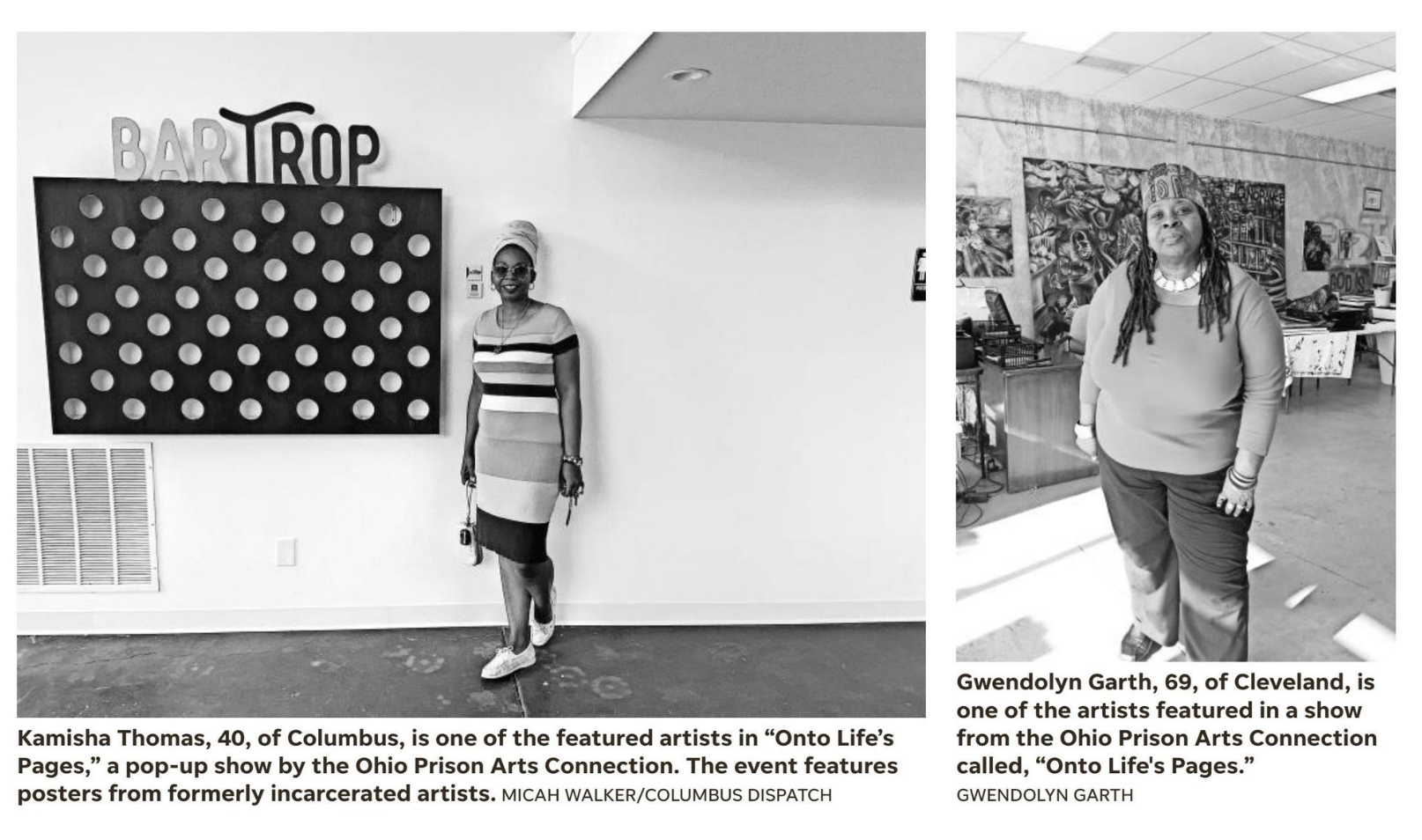 Portraits of Kamisha Thomas and Gwendolyn Garth from the Columbus Distpach.