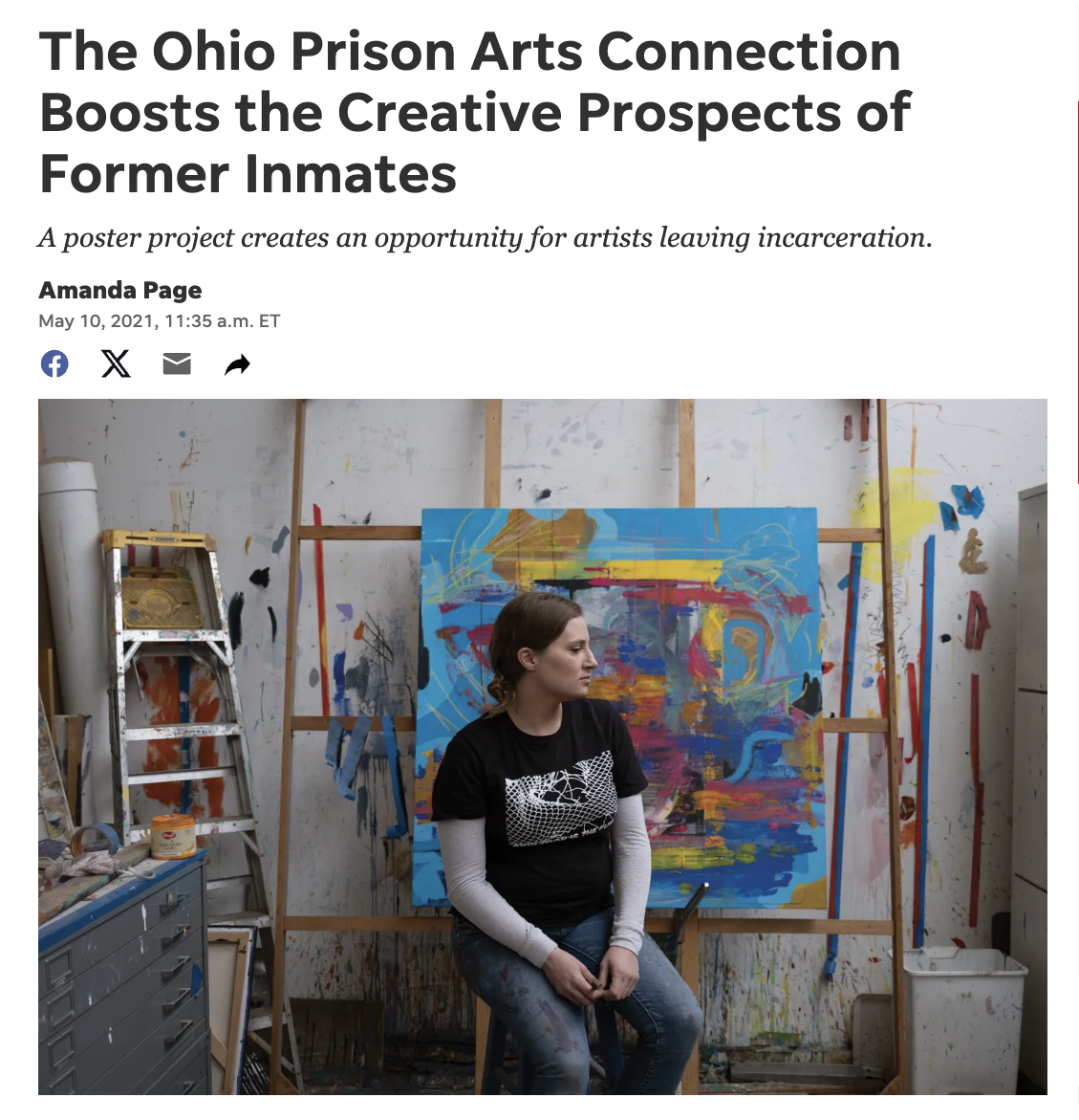 CULTURE & TRAVEL The Ohio Prison Arts Connection Boosts the Creative Prospects of Former Inmates A poster project creates an opportunity for artists leaving incarceration.