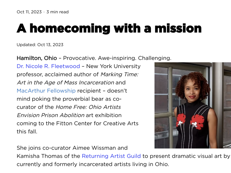 Fitton Center: Home Free Brings Art and Abolition to Hamilton