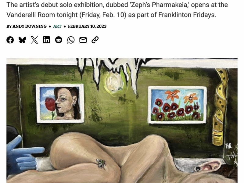 RAG Artist Zeph Opens First Solo Exhibition, Zeph&rsquo;s Pharmakeia