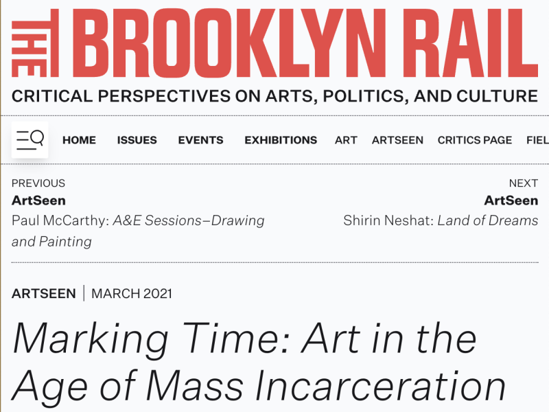 The Brooklyn Rail Highlights RAG Co-Founder Aimee Wissman in Marking Time