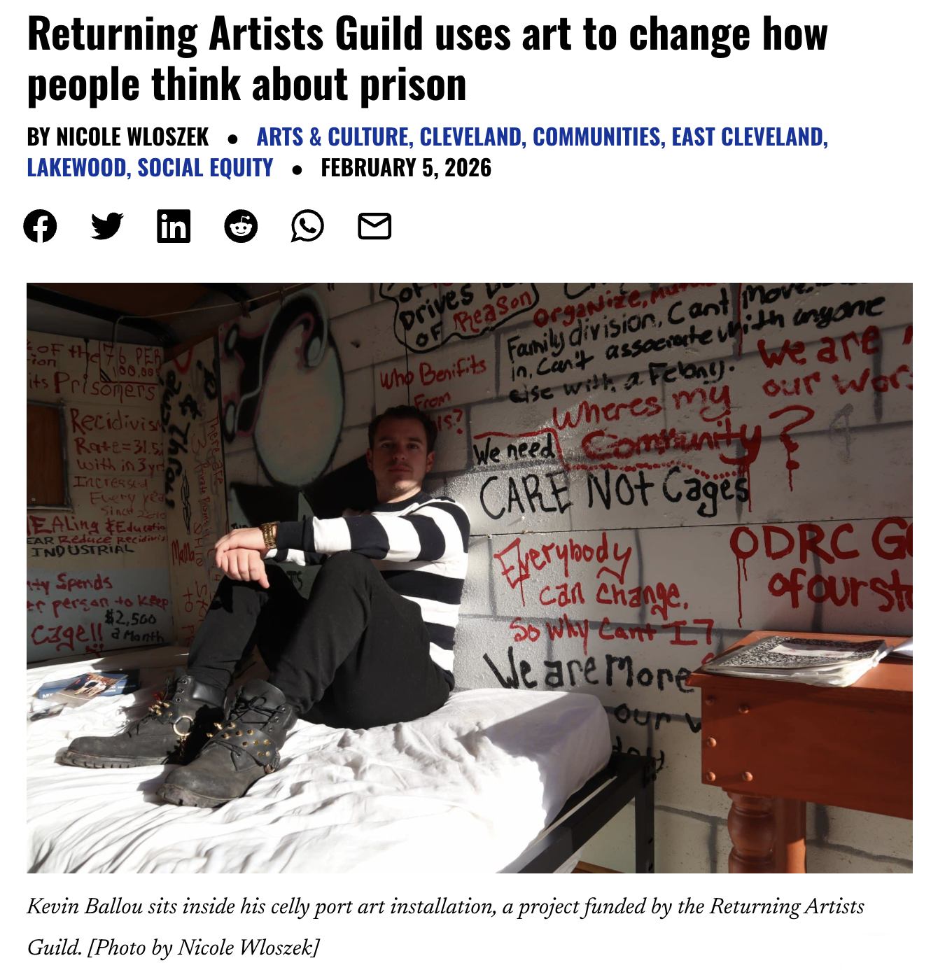 Returning Artists Guild uses art to change how people think about prison