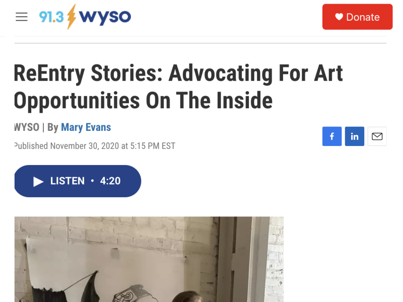 WYSO: How the RAG Supports Artists Behind Bars