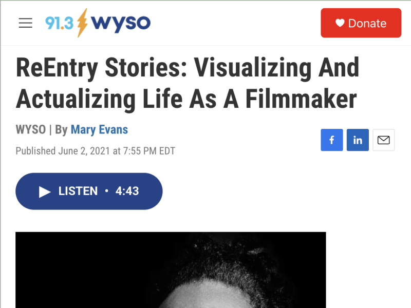 WYSO: RAG Co-Founder Kamisha Thomas on Filmmaking After Incarceration